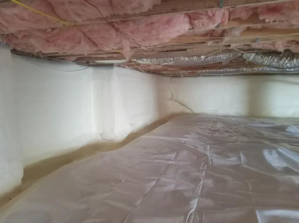 Crawl space encapsulation with closed-cell spray foam for Roof Maintenance in Erwin